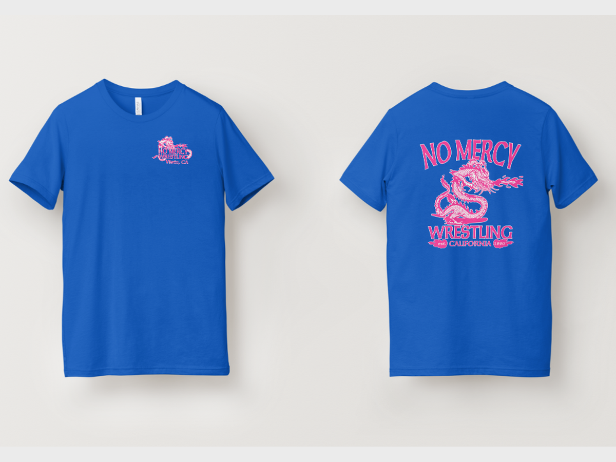 Blue Tee — Pink Dragon