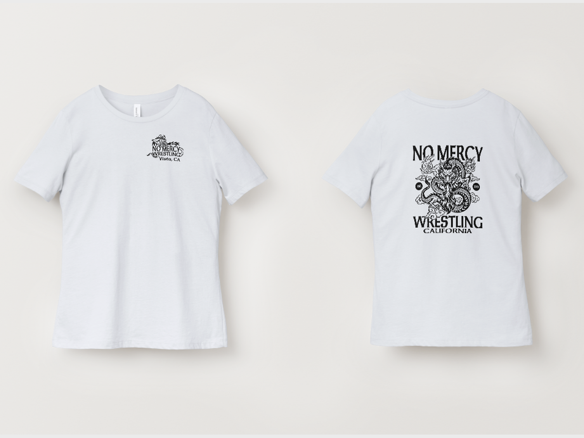 White Tee — Black Dragon Back B