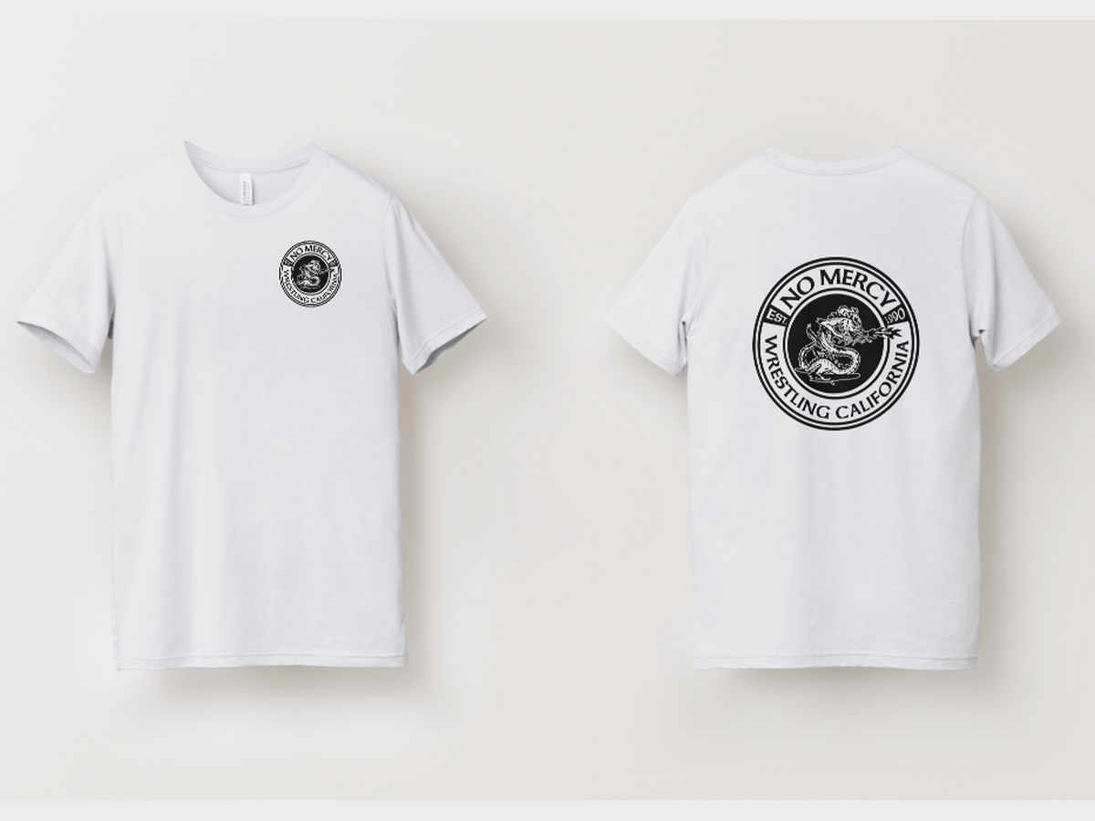White Tee — Black Circle Logo